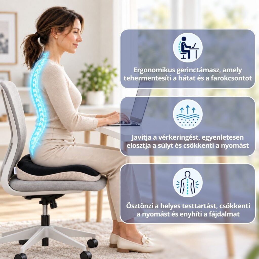 Ergonomikus gerinctámasz a ComfortSit párnával
